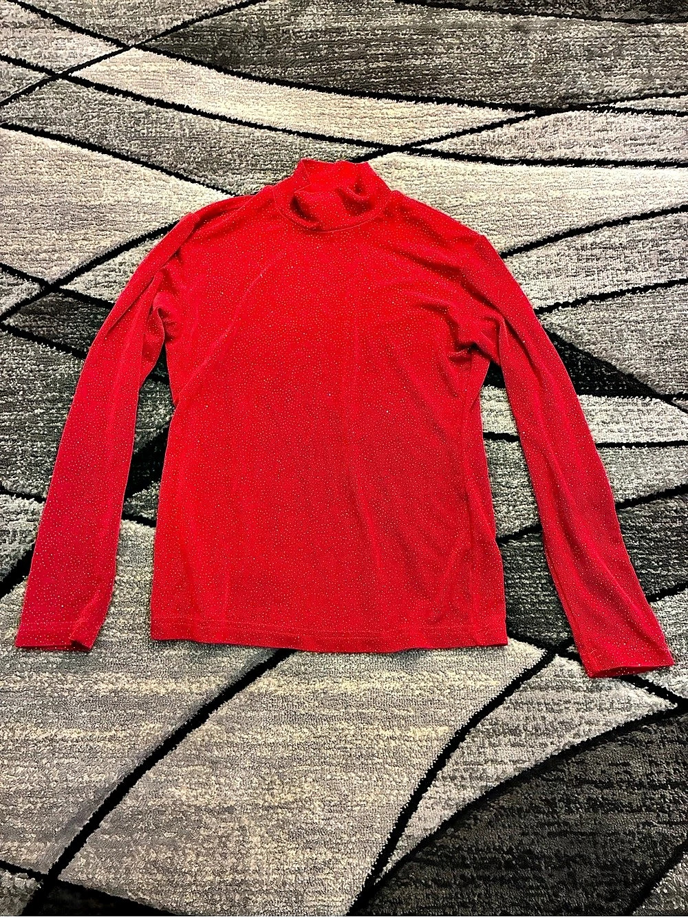 Hobby Horse Red Long Sleeve Turtleneck Size Small Like New